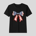 thumbnail image 4 of Toddler Casual Patriotic Tshirts Boys Cotton Tee Shirts Girls 4th of July American Flag Graphic Tees Kids Clothes Black， 7 Years, 4 of 4