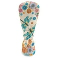 thumbnail image 2 of Yuyamidu Dragonfly Golf Club Head Cover Colorful Flowers Golf Head Covers PU Leather Driver Headcover Fairway Wood Head Cover Hybrid Headcover, 2 of 8