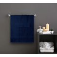 thumbnail image 4 of Beauty Threadz 100% Cotton 8-Piece Towel Set - Navy Blue - 2 Bath Towels, 2 Hand Towels, and 4 Washcloths - Super Soft, High Quality, High-Absorbent, and Fade-Resistant. (400 GSM), 4 of 5