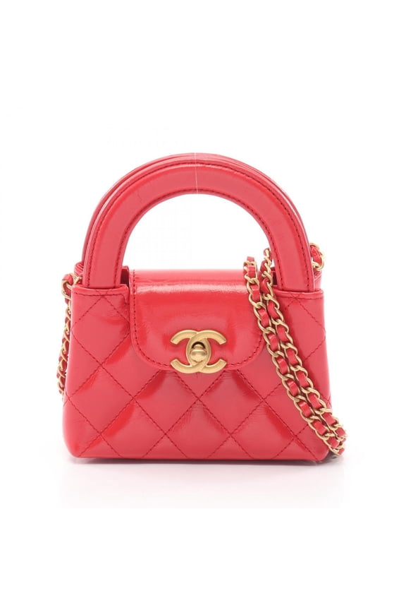 Pre-Owned Chanel Matelass Mini Shopping Bag, 2-Way Shoulder Bag/Handbag, Patent Leather,...