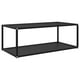 thumbnail image 1 of Mesa de café VidaXL rectangular de vidrio templado negro, 1 of 4