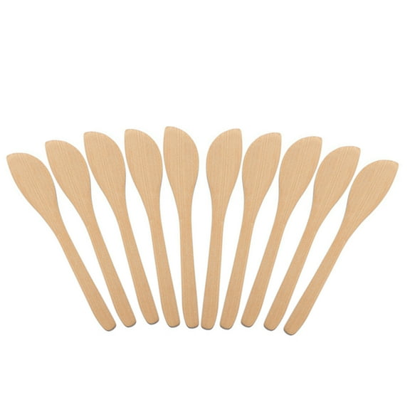 10 pcs Cheese Spreader Bamboo Butter Knife Spreader Restaurant Grade Cheese Butter Spreader Jelly Jam Spreader Durable