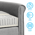 thumbnail image 6 of Mjkone Soft Fabric Couches Set for Living Room, Including Three Seat Sofa, Loveseat for Apartment Furniture Set, Light Grey, 6 of 9