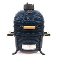 thumbnail image 1 of VESSILS 15 Inch Kamado Barbecue Ceramic and Stainless Steel Charcoal Grill with Built-In Thermometer, Iron Top Venting Cap and Cooking Grid, Blue, 1 of 9