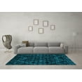 thumbnail image 3 of Ahgly Company Indoor Square Abstract Light Blue Modern Area Rugs, 3' Square, 3 of 4