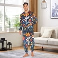 thumbnail image 6 of FORMRS Onesies Pajama for Adults Unisex Hoodie Winter Jumpsuit One Piece Sleepwear, Sizes S-2XL, Art Flowers, 6 of 7