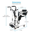thumbnail image 4 of Patient Transfer Lift Chair, Bathroom Wheelchair Portable car Lift Transport Chair Toilet Commode Chair, Adjustable seat Height, 4 of 8