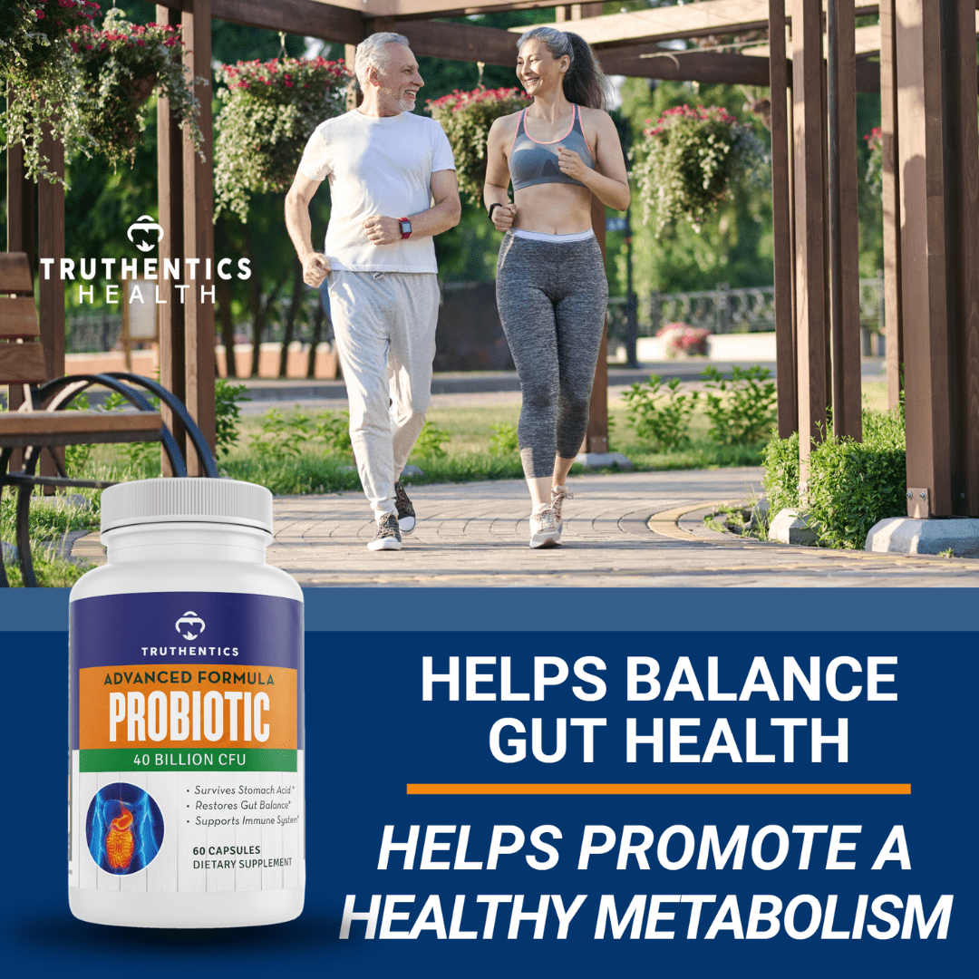 Truthentics Probiotic 40 Billion CFU with Acidophilus, Prebiotics, Gluten-Free, 120 Capsules, 2 Pack