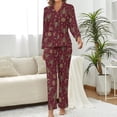 thumbnail image 2 of Top-kevin Women Long Sleeve Pajama Set Comfy Pjs Sets Seahorse Coral Bubbles 2 Piece Lounge Set, 2 of 12