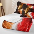 thumbnail image 4 of meiyoeat Neon Lightning Gamer Quilt Full for Teens Boys, Electric Orange Red Gaming Full Bedspread Sets, 3pcs 1 Coverlet and 2 Pillowcases, 4 of 7