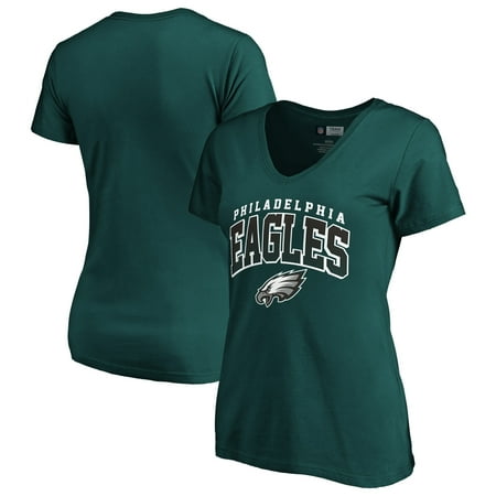 Eagle V-neck - Women's Fanatics Branded Midnight Green Philadelphia Eagles Faded Arch V-Neck T-Shirt