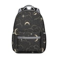thumbnail image 1 of Golden Starry Night Student Backpack Durable Waterproof Composite Oxford Cloth with Gothic Celestial Print, Adjustable Straps, Breathable Padding for School and Travel, 1 of 5