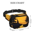 thumbnail image 4 of Picia Sunset River Pine Trees Print Square Double-Layer Waist Bag Mini Adjustable Waist Belt Bag Exercise Running Travel Hiking, 4 of 9