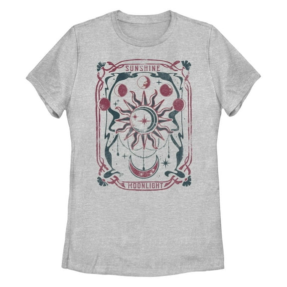 Women's Lost Gods Sunshine Moonlight Tarot  Graphic T-Shirt