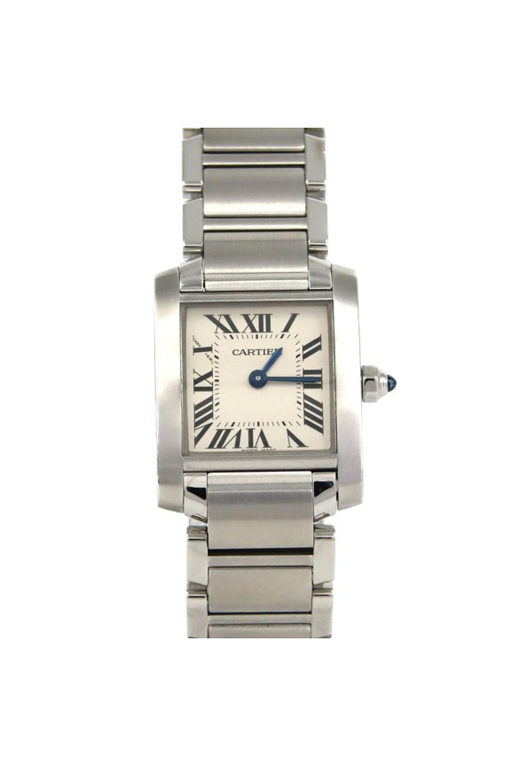 Pre-Owned Cartier Tank Franaise SM W51008Q3 Stainless Steel Quartz Watch (Good)