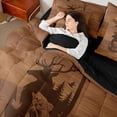 thumbnail image 4 of Homewish Boys Girls Jungle Animal Deer Twin Bedding Sets 7-Piece,Big Bass Fish Bedding Comforter Set Microfiber,Wildlife Fishing And Hunting Breathable Sheet Sets,Breathable Home Decor, 4 of 8