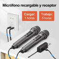 thumbnail image 2 of 2 Micrófono Inalámbrico Profesional De Karaoke Con Receptor 2pz Gris, 2 of 5