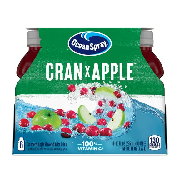 Ocean Spray Cran-Apple Juice Drink, 10 Ounce Bottle (Pack of 6)