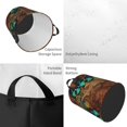 thumbnail image 2 of Fotbe Vintage Butterfly Green Cesto de Ropa con Asas, Cesto Impermeable de Gran Capacidad, Bolsa de Lavado para Dormitorio, Cesto de Ropa con Ruedas y Asas-Medium, 2 of 6