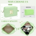 thumbnail image 2 of Gynky Makeup Bag Toiletry Bag Organizer Personalized Initial Make up Cosmetic Bags Travel Essentials for Birthday Christmas Girl Women Girlfriend Teacher Valentines Day Gifts, 2 of 9