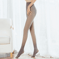 thumbnail image 3 of Women Slimming Leggings Thick Flawless Legs Fake Translucent Warm Fleece Pantyhose (Black, Whole Whole Pantyhose, 3 of 6