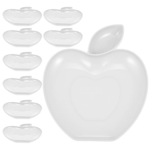 KAJNBN 8Pcs Practical Candy Plate Multi Function Apple Shaped Dumpling Dessert Plate for Cafes