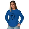 thumbnail image 3 of Triangle Dolphin Symbol Spirit Animal Plus Size Long Sleeve Graphic Tee Shirt Brisco Brands 3X, 3 of 5
