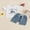 Blue, variant on Toddler Boy Shorts Set Letter Tractor Print Short Sleeve Round Neck T-Shirt with Solid Shorts 2Pcs Outfit