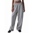 thumbnail image 2 of Women'S Drawstring Sweatpants Low Rise Baggy Wide Leg Pants with Pockets Gray XL, 2 of 8