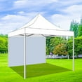 thumbnail image 5 of Instant Sidewall for 9.84x9.84ft Straight Leg Canopy, 300x300cm Sun Protection Wall Panel, White/Red/Green/Blue, 1-Piece Weather-Resistant Cloth Enclosure, 5 of 7