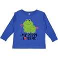 thumbnail image 3 of Inktastic My Poppi Loves Me Grandson Frog Boys Long Sleeve Toddler T-Shirt, 3 of 5