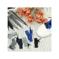 thumbnail image 4 of INSPIRE CHIC Satin Ribbon Shoelaces Double Layered Flat Snow Yarn Shoe Laces 1 Pair Black-Blue 200cm/78.74", 4 of 4