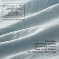 thumbnail image 2 of Simple&Opulence 100% Linen Sheet Set with Embroidery Washed - 3 Pieces (1 Flat Sheet & 1 Fitted Sheet & 1 Pillowcase) Natural Flax Soft Bedding Breath, 2 of 2