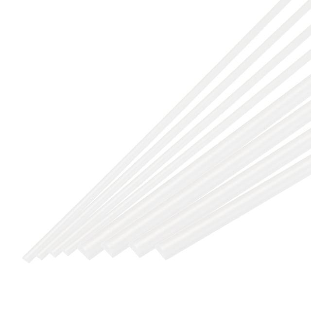 Unique Bargains 40pcs ABS Round Rod, Diameter 1mm to 2mm, Length 250mm, ABS Plastic Stick Solid Bar, White Rods Assortment Kit