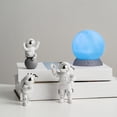thumbnail image 3 of GROWTH TANK 4 Pcs Mignonne Statue d'Astronaute Ornement en PVC Figurine de Cheminée Bleue, 3 of 9