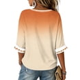 thumbnail image 4 of DORKASM Womens Halloween T Shirt Short Sleeve V Neck Ghost Skeleton Graphic Tee 2026 Skull Pumpkin Trendy T Shirt Cute Funny Print Casual Tops Beige S, 4 of 5
