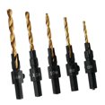 thumbnail image 1 of de brocas de avelnado HSS de material acero de 5 piezas, kits de ts de perforación para carpintería CUTICAT Brocas autocentrantes, 1 of 8