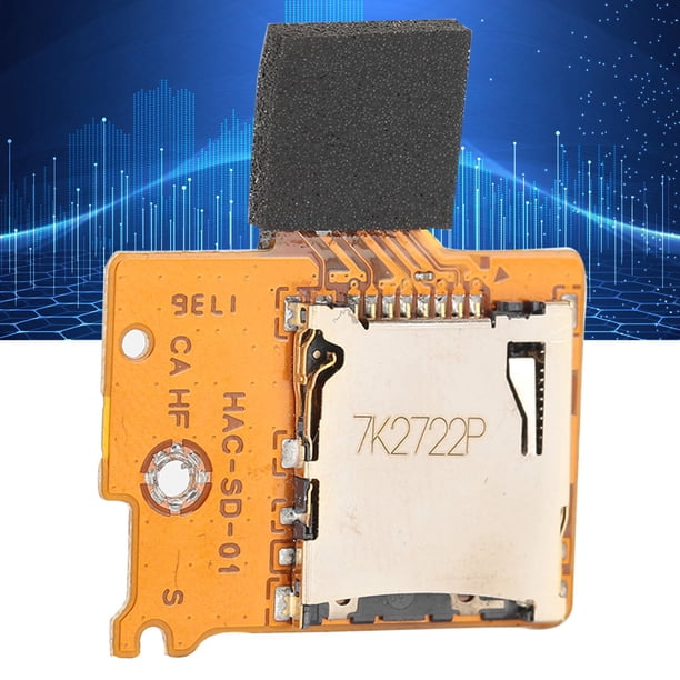 Placa de lector de tarjetas Micro SD piezas de reparación de zócalo de ranura de placa de conector de lector de tarjetas de memoria para reemplazo de ranura de tarjeta de juego ANGGREK Otros