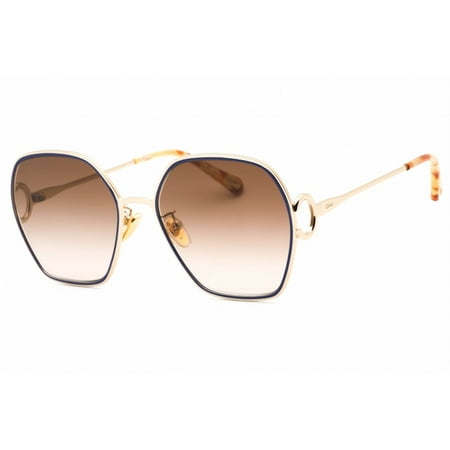 Chloe CH0146S 003 Women's Gold Butterfly Full Rim Frame Sunglasses