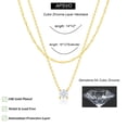 thumbnail image 3 of APSVO 18K Gold Plated Necklaces for Women CZ Layered Stackable Solitaire Pendant Chain Choker Necklace Set Birthday Christmas Jewelry Gifts Teen Mom Wife Girlfriend Female Adults Stocking Stuffers, 3 of 6