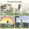 thumbnail image 2 of MARNUR Heated Blanket Electric Throw 50" x 60", Heating Blanket with Soft Faux Fur & Shu Velvet, Large LED Display, 6 Heating Levels, 4 Hours Timer, Tie-Dye Green, 2 of 9