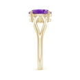 thumbnail image 5 of ANGARA Natural Prong-Set Solitaire 1.6 ct Amethyst Split Shank Ring in 14K Yellow Gold for Women (Size-9x7mm) | February Birthstone, Anniversary, Jewelry Gift for Women | Natural Amethyst Ring, 5 of 10