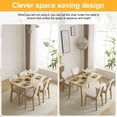 thumbnail image 5 of SESSLIFE 5-Piece Dining Table Set, Modern Wood Dining Table with 4 Fabric Upholstered Chairs, Dining Room Table Set for 4, Kitchen Table Set for Small Spaces, Natural and White, 5 of 9