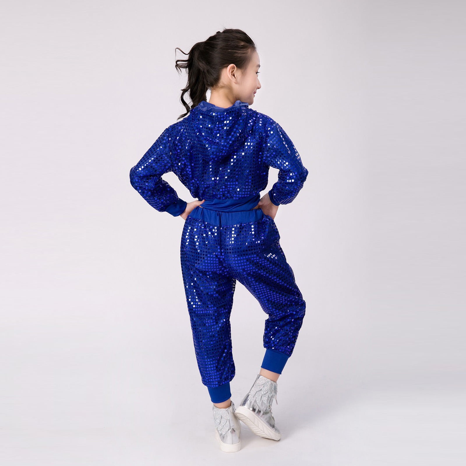 XASZHN Toddler Kids Boy Girl Clothes Sequin Glitter Party Carnival