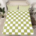 thumbnail image 2 of Erosebridal Aesthetic Checkered Bedding Twin White Light Green Checkerboard Grid Sheet Set,Geometric Buffalo Plaid Bed Sheets Teen Adults Gingham Bed Sheet Set 3 Piece, 2 of 6