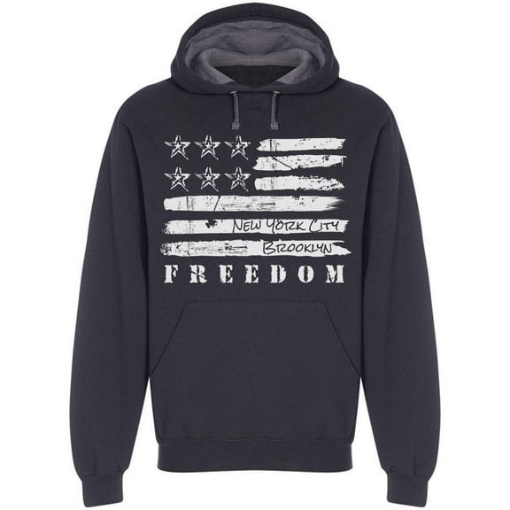 American Flag, Freedom Hoodie Men -Image by Shutterstock, Male Small