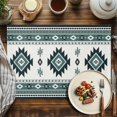thumbnail image 2 of Placemats Set of 4, Green Bohemian Place Mats Southwest Tribal Aztec Boho Tablemats Washable Placemat Table Decoration for Kitchen Table Dinner Party Home Decor Indoor Outdoor 13x19 Inch, 2 of 9