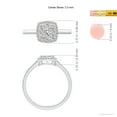 thumbnail image 4 of ANGARA Natural 0.14 Ct. Diamond Halo Ring in 14K White Gold for Women (Ring Size: 3), 4 of 9