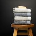 thumbnail image 6 of Premium 8 Pieces Towel Set including 2 Bath Towels 30" x 56", 2 Hand Towels 18" x 30" and 4 Washcloths 13" x 13"- Color: Dark Grey & Silver | 100% Cotton |Machine Washable high Absorbency, 6 of 12