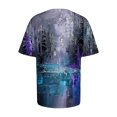 thumbnail image 6 of Penkiiy Graphic Shirts for Women Women's New Crew-neck Short-sleeved Print Casual Top XL Multicolor, 6 of 6